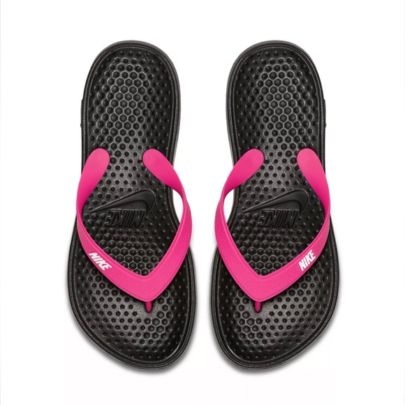 Nike Shoes - Nike Black and Magenta Solay Thong